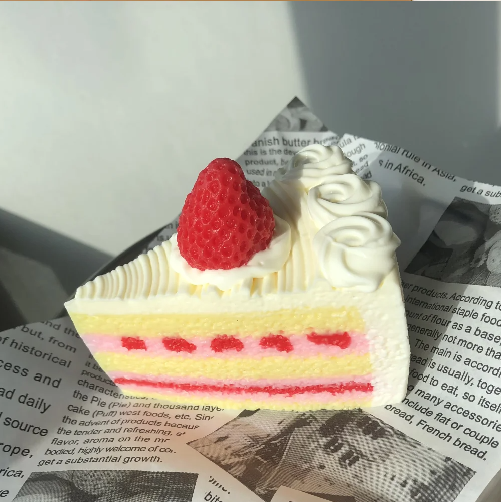 Strawberry Cream Mousse Cake Squishy