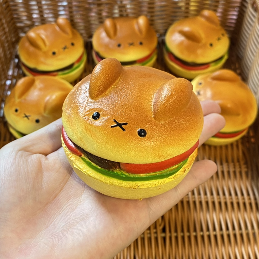 Cat hamburger outlet squishy