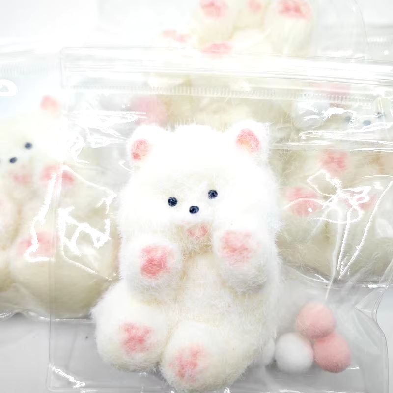 Fluffy Snow Animal Taba Squishy