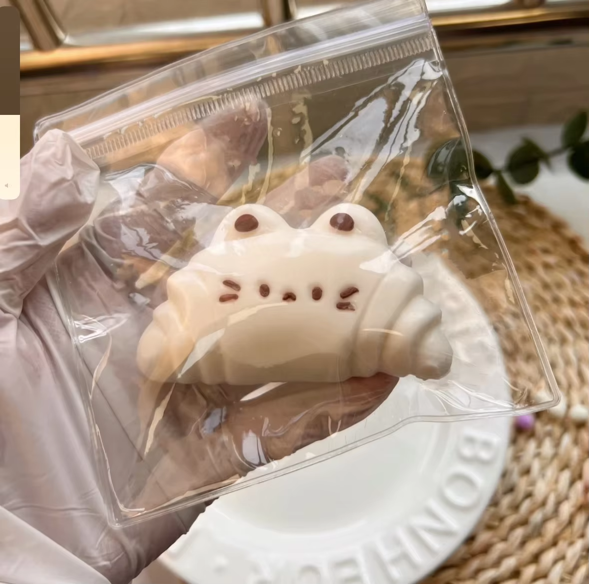 Handmade Cat Croissant Squishy