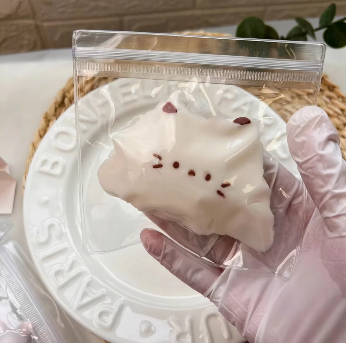 Handmade Cat Croissant Squishy