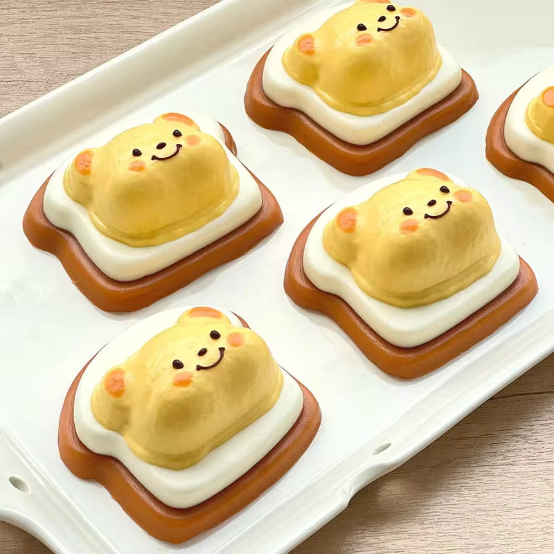 Bear Butter Toast Taba Squishy