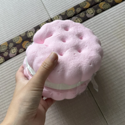 JUMBO THICK Pink Biscuit Squishy