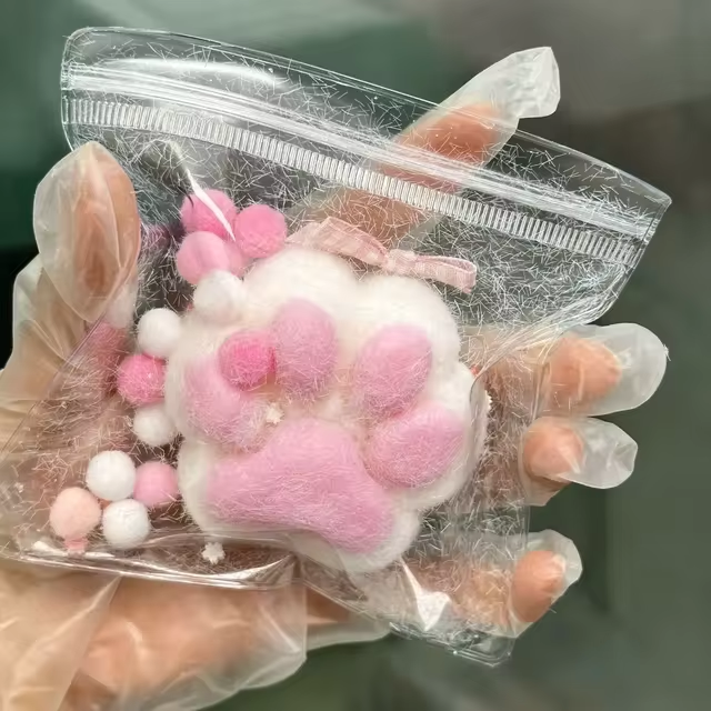 Fluffy Cat Paw Taba Squishy (Gradients + Handmade)