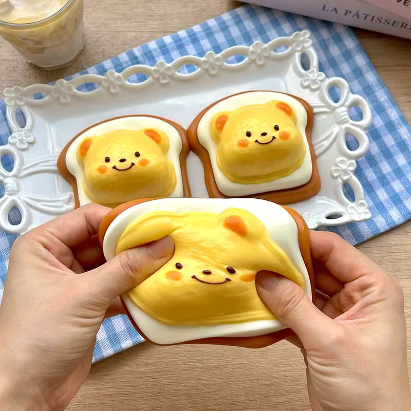 Bear Butter Toast Taba Squishy